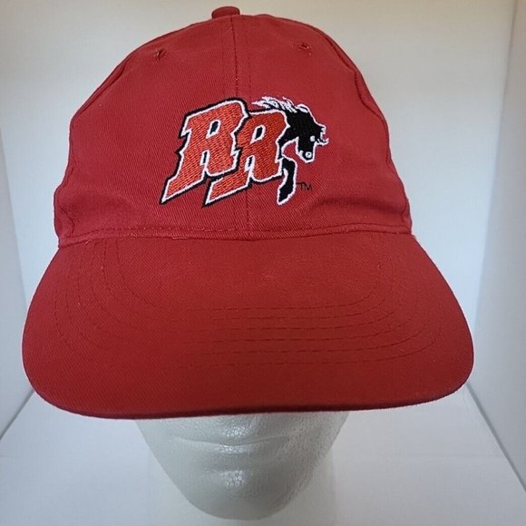 Adult Red Acrylic Rough Riders Adjustable Strap Baseball Cap‎ Hat - Picture 1 of 7